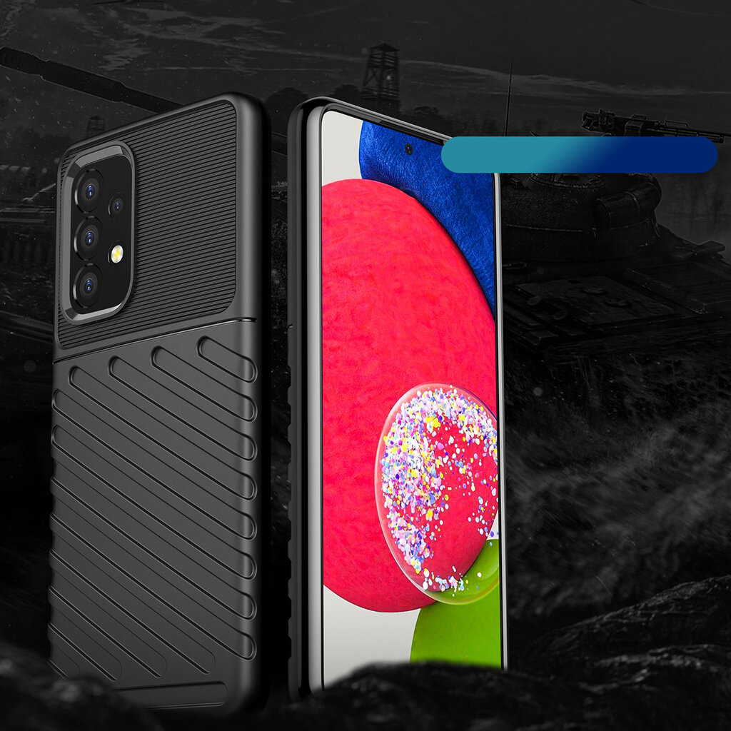 Thunder Case flexible armored cover, skirtas Samsung Galaxy A53 5G, juodas цена и информация | Telefono dėklai | pigu.lt