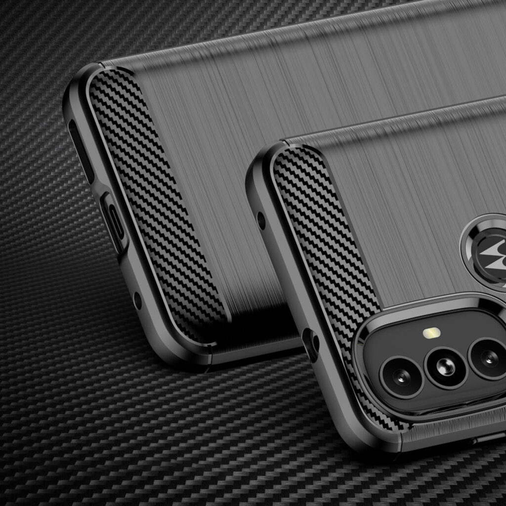 Hurtel Carbon Case skirtas Motorola Moto G Power 2022, juodas цена и информация | Telefono dėklai | pigu.lt