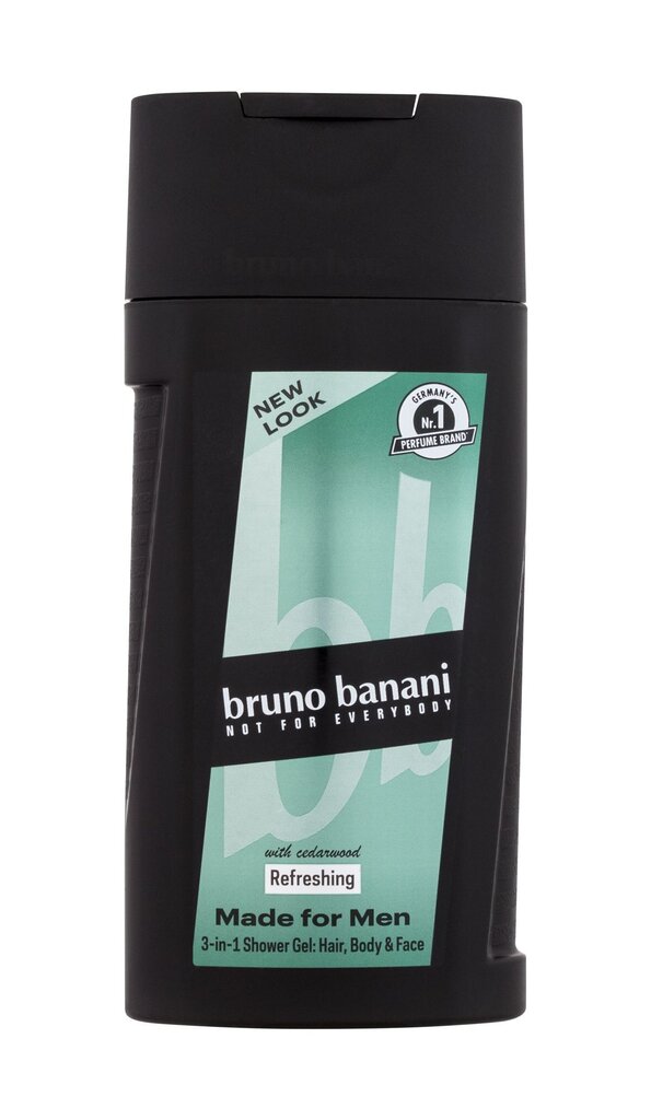 Dušo želė - plaukų šampūnas - veido prausiklis Bruno Banani, 250 ml цена и информация | Parfumuota kosmetika vyrams | pigu.lt
