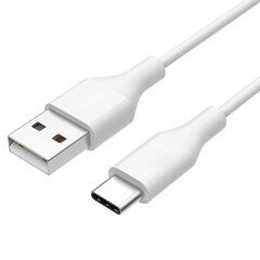 Прочный TPE универсальный USB на USB-C (Type-C) кабель данных и быстрого 2.4A заряда DCO, 2 м, белый цена и информация | Кабели для телефонов | pigu.lt