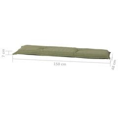 Suoliuko pagalvėlė Madison, 150x48 cm, žalia kaina ir informacija | Pagalvės, užvalkalai, apsaugos | pigu.lt