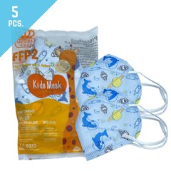 Vaikiškas respiratorius FFP2, 5 vnt. kaina ir informacija | Pirmoji pagalba | pigu.lt