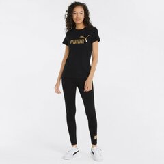 Женские леггинсы Puma Essentials+ 848307*01, черные/золотые 4064535379662 цена и информация | Спортивная одежда для женщин | pigu.lt