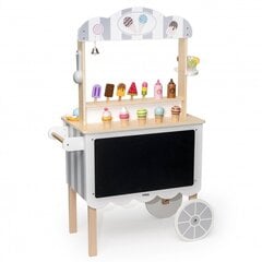 Vaikiška medinė piešimo lenta Cukrainė ir ledų parduotuvė ant ratų Viga kaina ir informacija | Lavinamieji žaislai | pigu.lt