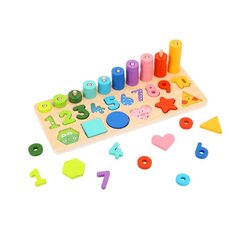 Medinės kaladėlės vaikams Skaičiuojame Tooky Toy kaina ir informacija | Lavinamieji žaislai | pigu.lt