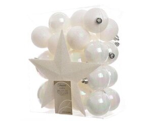 Набор шаров 023375 5-8 см белый цвет цена и информация | Ёлочные игрушки, верхушки | pigu.lt