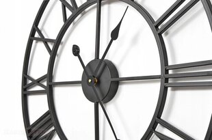 Didelis metalinis sieninis laikrodis 60 cm su tyliu mechanizmu kaina ir informacija | Laikrodžiai | pigu.lt