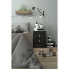 Naktinis staliukas Aatrium, Madrid, juodas kaina ir informacija | Spintelės prie lovos | pigu.lt
