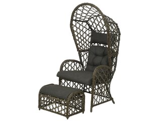 Стул 840149 Sellin, черный цена и информация | Садовые стулья, кресла, пуфы | pigu.lt