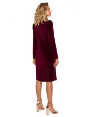 Велюровое платье-жакет M641, бордо цена и информация | Платья | pigu.lt