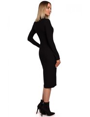 Приталенное платье с высоким воротником M542, чернoe цена и информация | Платья | pigu.lt