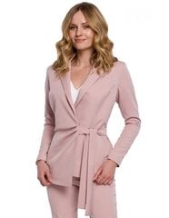 Пиджак K056 с завязками сбоку - грязно-розовый цена и информация | Женские пиджаки | pigu.lt