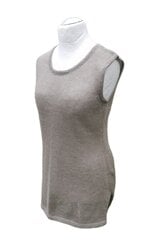Lininiai marškinėliai, pilkos spalvos kaina ir informacija | Palaidinės, marškiniai moterims | pigu.lt