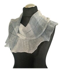 Льняной шарф натурально серый стираный цена и информация | Женские шарфы, платки | pigu.lt