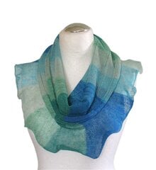 Льняной шарф синий цена и информация | Шарф женский | pigu.lt