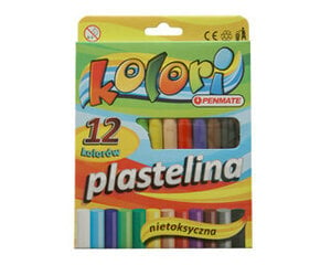 Пластилин 12 цветов, Penmate цена и информация | Принадлежности для рисования, лепки | pigu.lt
