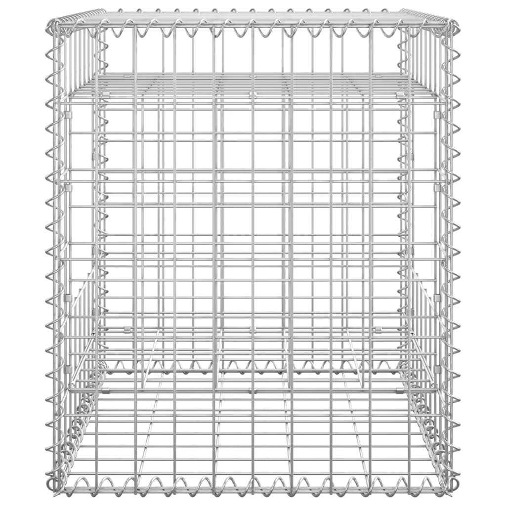 Gabionų krepšių kolonos, 2vnt., 50x50x60cm, geležis kaina ir informacija | Tvoros ir jų priedai | pigu.lt