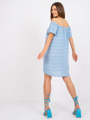 Женское платье с принтом, голубое  цена и информация | Платья | pigu.lt