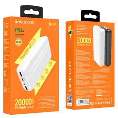 Повербанк Borofone BJ9A URANUS 20000 мАч / 2 x USB белый цена и информация | Зарядные устройства Power bank | pigu.lt