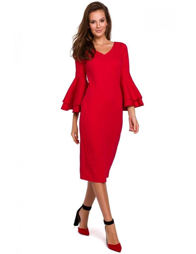Suknelė moterims Makover K002, raudona kaina ir informacija | Suknelės | pigu.lt