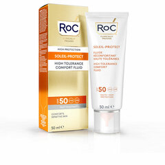 Солнцезащитный крем Roc High Tolerance для чувствительной кожи SPF 50, 50 мл цена и информация | Кремы от загара | pigu.lt