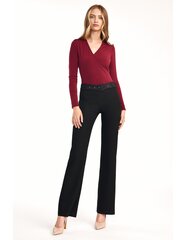 Черные брюки с расклешенными штанинами - SD61 цена и информация | Женские брюки | pigu.lt
