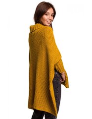 Megztinis - pončas moterims BeKnit BK049, geltonas kaina ir informacija | Megztiniai moterims | pigu.lt