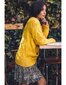 Megztinis moterims BeKnit BK038, geltonas kaina ir informacija | Megztiniai moterims | pigu.lt