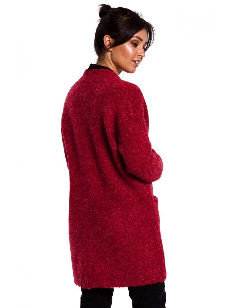 Megztinis moterims BeKnit BK034, raudonas kaina ir informacija | Megztiniai moterims | pigu.lt