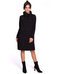 B132 Платье с высоким воротником - черное цена и информация | Платья | pigu.lt