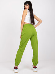 светло-зеленые спортивные штаны с карманами rue paris цена и информация | Женские брюки | pigu.lt