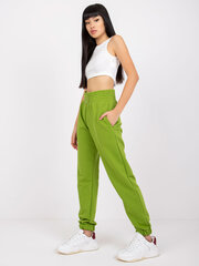 светло-зеленые спортивные штаны с карманами rue paris цена и информация | Женские брюки | pigu.lt