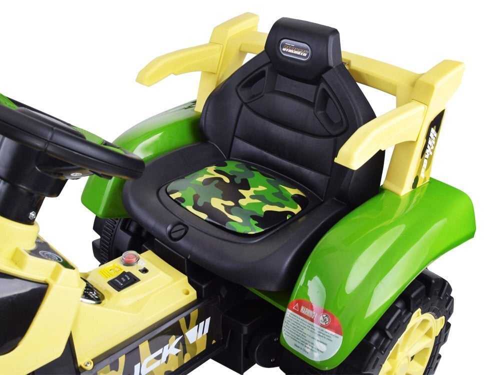 Vaikiškas elektrinis traktorius - žalias kaina ir informacija | Elektromobiliai vaikams | pigu.lt