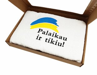 Siuvinėtas rankšluostis su Ukrainos vėliavos spalvomis „Palaikau Ir Tikiu“ цена и информация | Полотенца | pigu.lt