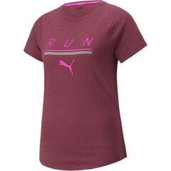 Marškinėliai trumpomis rankovėmis moterims Puma Run 5K Logo S6438445, rožiniai kaina ir informacija | Sportinė apranga moterims | pigu.lt