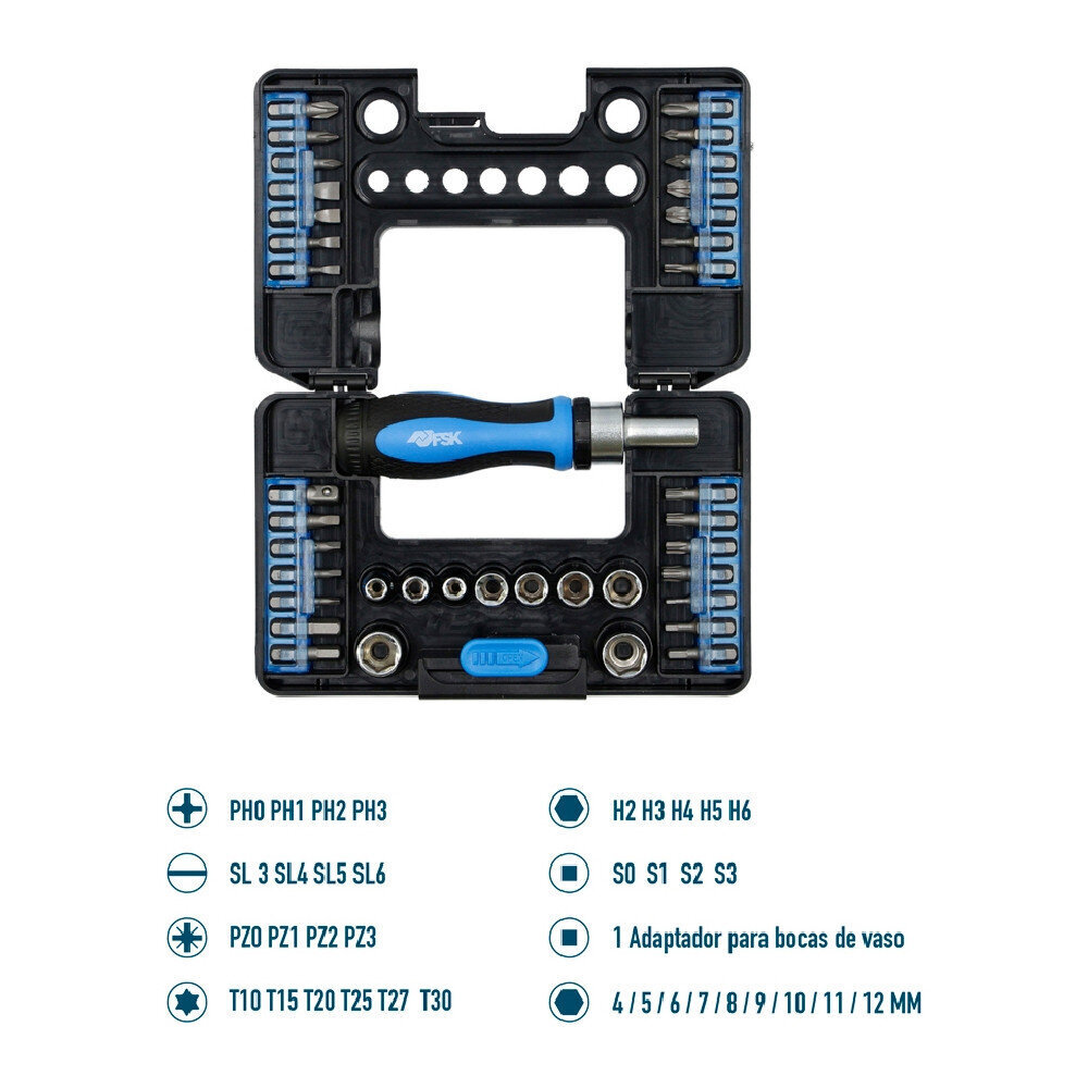 Antgalių rinkinys Ferrestock kaina ir informacija | Mechaniniai įrankiai | pigu.lt