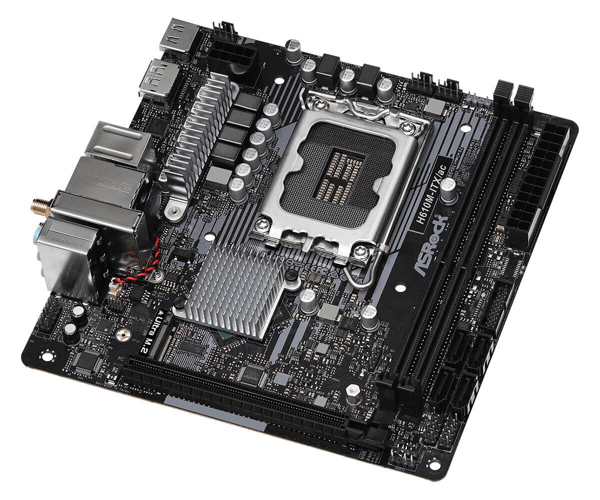 Asrock H610M-ITX/ac Intel H610 LGA 1700 Micro ITX kaina ir informacija | Pagrindinės plokštės | pigu.lt