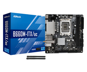 Плата Asrock B660M-ITX/ac Intel B660 LGA 1700 mini ITX цена и информация | Материнские платы | pigu.lt