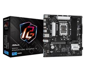 ASRock Intel 1700 B660M Phantom Gaming 4 kaina ir informacija | Pagrindinės plokštės | pigu.lt