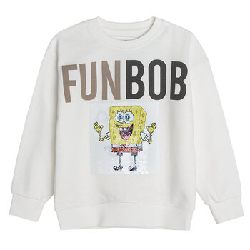 Cool Club bluzonas berniukams Kempiniukas (Spongebob), LCB2410211, balta kaina ir informacija | Megztiniai, bluzonai, švarkai berniukams | pigu.lt