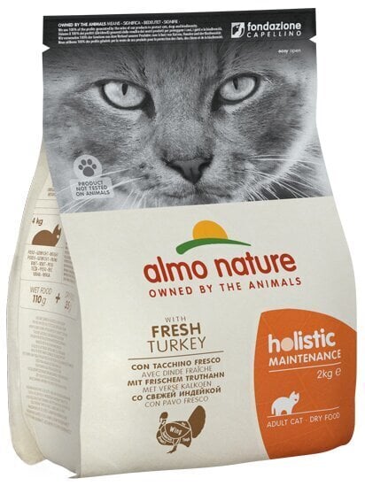 Kačių maistas su kalakutiena Almo Nature Holistic Maintenance, skirtas suaugusioms katėms, 2 kg цена и информация | Sausas maistas katėms | pigu.lt