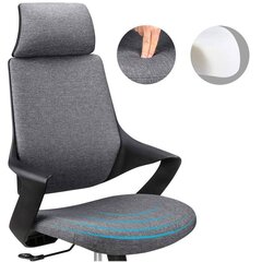Biuro kėdė Techly, reguliuojama, ypač patogi, su galvos atrama. цена и информация | Офисные кресла | pigu.lt
