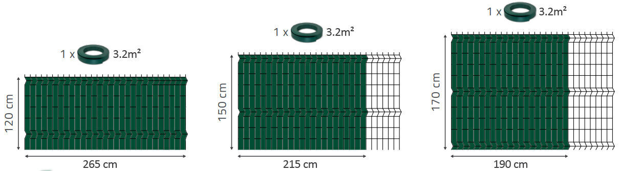 Vertikali tvoros juosta Simple Line Basic 4.8cmx60m, pilka, Polipropilėnas 550 gr./m² kaina ir informacija | Tvoros ir jų priedai | pigu.lt