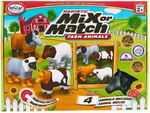 Magnetinis rinkinys Mix or Match Animals farm цена и информация | Конструкторы и кубики | pigu.lt