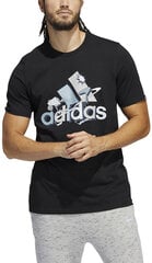 футболка Adidas M Fluid Bos G, чёрная HE4809 HE4809/XL цена и информация | Мужские футболки | pigu.lt