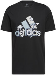 футболка Adidas M Fluid Bos G, чёрная HE4809 HE4809/XL цена и информация | Мужские футболки | pigu.lt