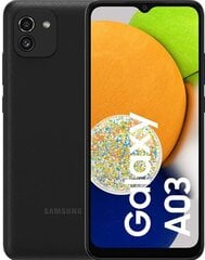 Samsung Galaxy A03, 64 GB, Dual SIM, Black цена и информация | Мобильные телефоны | pigu.lt
