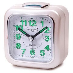 Аналоговый будильник Timemark, белый, 7,5 x 8 x 4,5 см цена и информация | Часы | pigu.lt