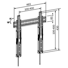 TM Electron S6501886 32-47” цена и информация | Кронштейны и крепления для телевизоров | pigu.lt