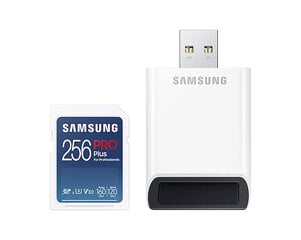 Memory card Samsung PRO Plus 2021 SDXC 256 GB Class 10 UHS-I|U3 V30 (MB-SD256KB|WW) цена и информация | Карты памяти для телефонов | pigu.lt